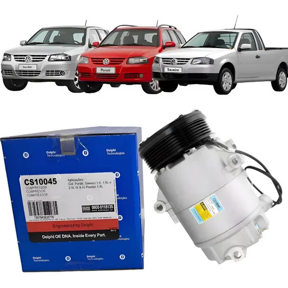 Compressor Ar Saveiro Ap G3/g4 2002 A 2009 Original Delphi Lacrado NV