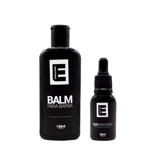 BALM PARA BARBA 140ml + ÓLEO PARA BARBA 30ml - KIT PARA CUIDADOS COM A BARBA