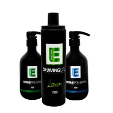 KIT BARBOTERAPIA EVOLUTION BARBER - SHAVING LEMON 750ml + PRÉ BARBA 350gr + PÓS BARBA 350gr
