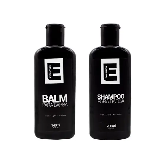BALM PARA BARBA 120ml + SHAMPOO PARA BARBA 200ml - EVOLUTION BARBER - KIT PARA BARBA