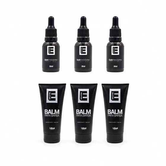 3 OLEO PARA BARBA 3 BALM PARA BARBA EVOLUTION BARBER