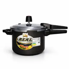 Panela De Pressão 4,5 Litros Fechamento Externo Antiaderente Preta Cereja Cozinha Resistente
