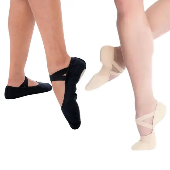 Sapatilha Sola Dividida Lona Ballet N 24 AO 43, Sapatilha de Ballet meia ponta, Sapatilha Ballet, N
