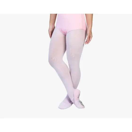 Meia Calça de Ballet Fio 80 Conversível Suplex Adulto, Meia Calça Ballet Suplex Fio 80 ROSA Adulto