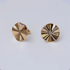 Brinco Feminino Folheado a Ouro Círculo Orgânico