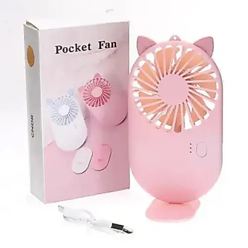 Mini Ventilador De Cílios Pocket Fan Rosa