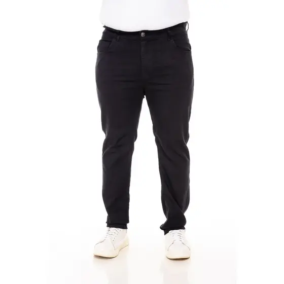 Calça Jeans Preta Plus Size Masculina Com Lycra