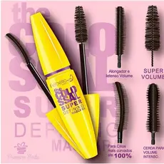 Máscara de Cílios Olhos Rímel Para Cílios Colossal Super Volume Caixa Febella