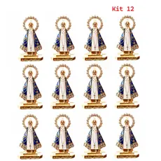 Kit 12 Carruagem de Nossa Senhora Aparecida em Metal 5,5cm - Atacado