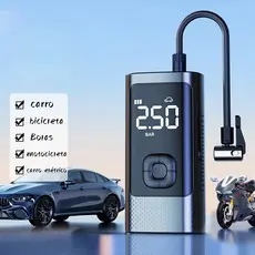 Bomba De Ar Eletrica Portátil Digital Encher Pneu Carro Bike Moto 4000 mah Mini Compressor sem fio M6