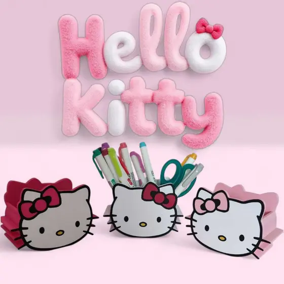 Organizador de mesa, Porta Lapis Canetas Porta Trecos HELLO KITTY e Sua Turma