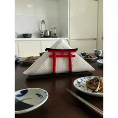 Kit Porta Guardanapo Torii Japonês Decorativo | Suporte Elegante para Mesa Sushi e Jantar