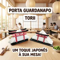 Porta Guardanapo Torii Japonês Decorativo | Suporte Elegante para Mesa Sushi e Jantar