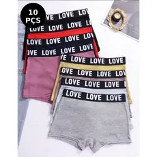 Kit 10 Cuecas  Boxer Feminina Calcinha Shortinho Microfibra Moda Íntima Feminina Cueca Feminina