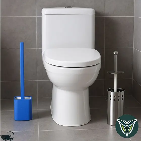 Escova Sanitaria Inox Com Suporte Vaso Limpeza Higienização Banheiro Limpa Sanitario Vassourinha