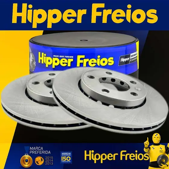 Par Disco de Freio Dianteiro para CrossFox SpaceFox Fox Polo Original Hipper Freios 5 Furos Carbon
