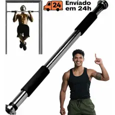Barra Exercícios Porta Ajustável Regulável Até 60 a 100 Crossfit Calistenia Fitness Força