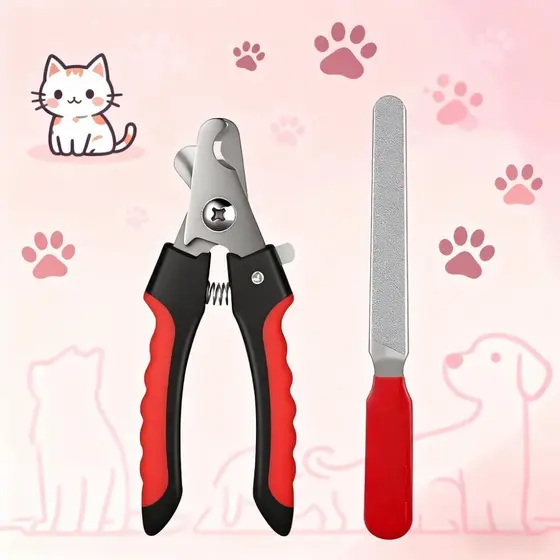 Kit Alicate Pet Alicate cortador de unha Cachorro Cães Gatos  + Lixa Pet Porte  Higiene