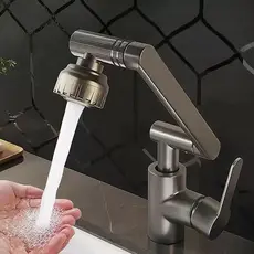 1080° Torneira Giratória de Braço Robótico Chuveiro À Prova De Respingos Banheiro Cozinha Do Aerador Dois Modos
