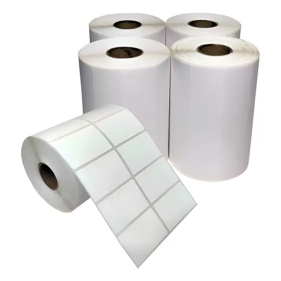 4 Rolos Etiqueta 50x25 2 Colunas Termica