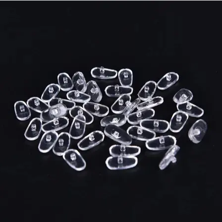 100 Unidades Plaquetas de PVC Transparente Para Óculos – Base Parafuso Promoção / Antiderrapante