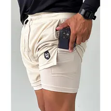 Bermuda Kong 2 em 1 Térmica Masculina Bege