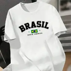 Camiseta Unissex Brasil Futebol Camisa Masculina e Feminina 100% Algodão