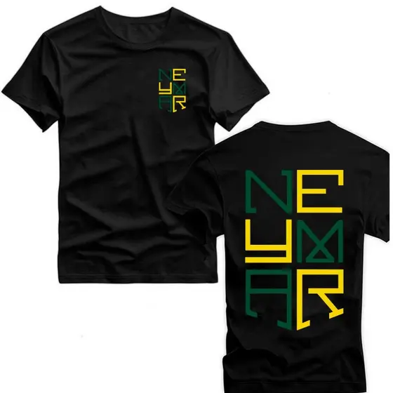 Camiseta Masculina Estampada Brasil Neymar Blusa 100% Algodão Novidade