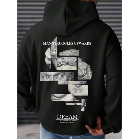 Moletom Masculino Casaco Blusa De Frio Canguru Capuz Dream Quebra Cabeça Lançamento