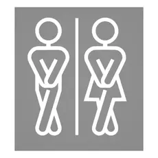 Placa Indicativa Sinalização Banheiro Sanitário Homem, Mulher e/ou Unissex