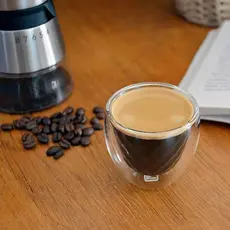 Kit 4 Copos de Vidro Duplo - 80ml copo parede dupla café e chá conjunto Copo de vidro Para Café Copo Parede Dupla