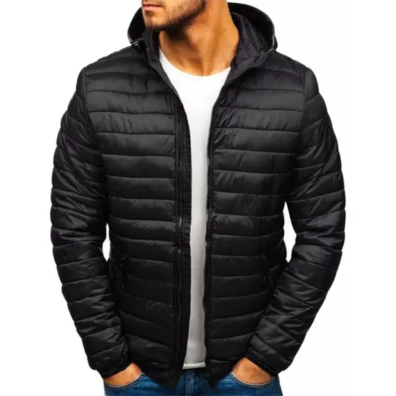 Jaqueta Puffer Bobojaco Masculina Com Capuz Removível Jaqueta Térmica Impermeável Frio Intenso Inverno