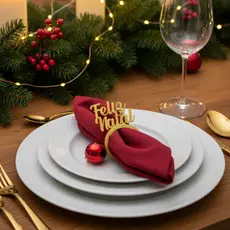 Kit 12 Porta Guardanapos Feliz Natal Decoração Mesa Posta