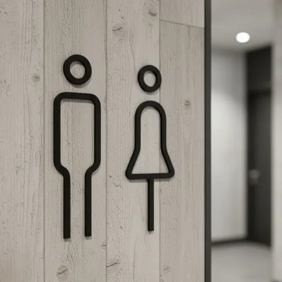 Placa Indicativa Sinalização Banheiro Sanitário Homem Mulher Unissex WC