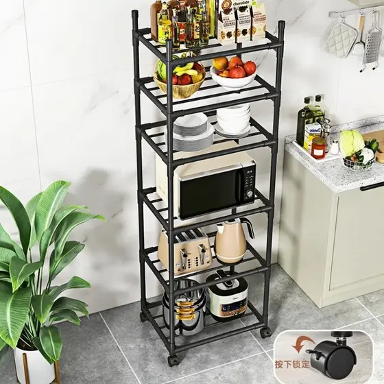 Estante 5/6 Prateleiras Cozinha de Aço Multiuso Utensílios Casa Escritório Organizador