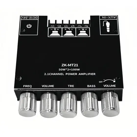 Placa Amplificadora Digital ZK-MT21 Para Canal Bluetooth 2.1 De Baixo Tom 5.0