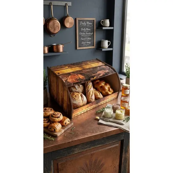 Porta Pão de MDF Adesivado