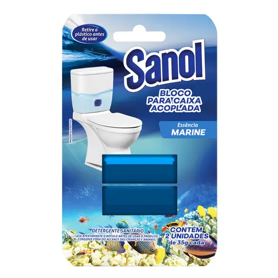 Bloco Sanitário para Caixa Acoplada Marine 2 Unidades Sanol