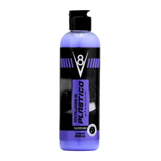 Revitalizador de Plásticos Automotivos V8 240 ml – Devolve o Brilho e Protege contra o Desbotamento