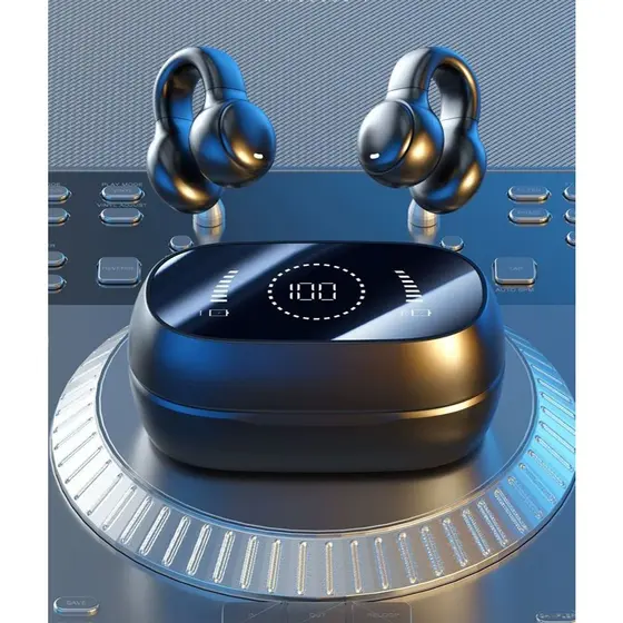 Fone de ouvido sem fio Bluetooth Ear-Hook V5.4 Mini fones de ouvido estéreo para Android  FON-X15