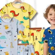 Kits 2 ou 6 Peças - Conjuntos Sortidos Pijama Infantil Masculino Menino Juvenil Estampado Verão