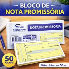 1 2 3 5 10 Bloco Talão Nota Promissoria Com Canhoto Avalista 50 Folhas Bloco Profissional Grande