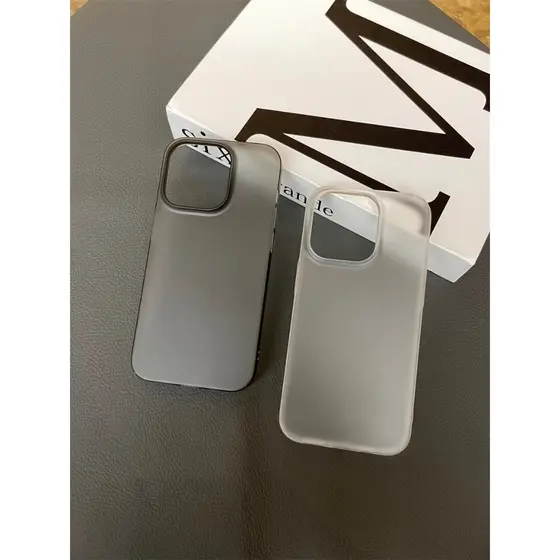 Capa para iPhone Fosca Transparente PC Rígida Anti-Queda