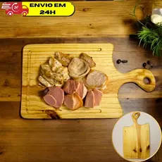 Tábua de Carne Madeira Churrasco Corte Rústica Personalizada