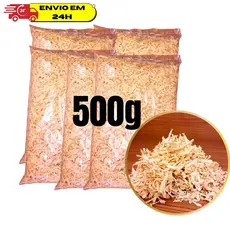 Serragem Madeira Hamster Seca Natural Roedores Composteira 500g