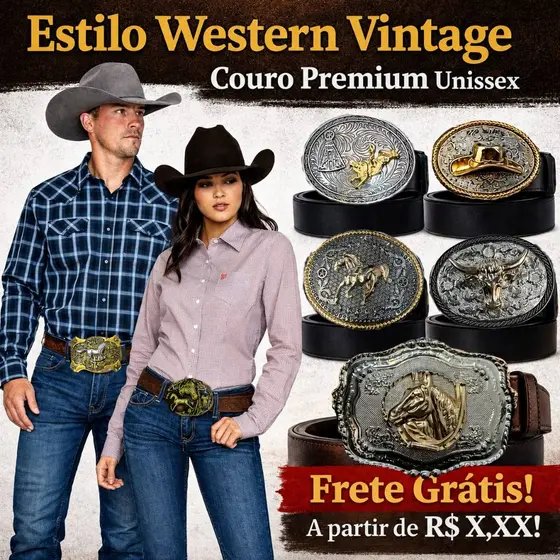 Cinto Masculino Adulto Fivela Country Cowboy Rodeio