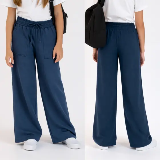 Calça Pantalona Juvenil Infantil Menina em Moletinho Feminina
