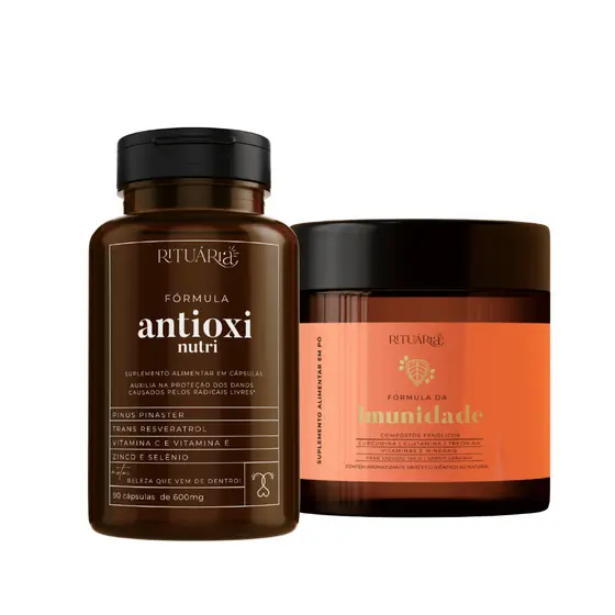 Kit Rituária Antioxi Nutri e Fórmula Imunidade Desinflamação em Dose Dupla