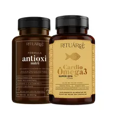 Kit Lipedema Circulação Cardio Ômega 3 + Antioxi Nutri 30 cápsulas