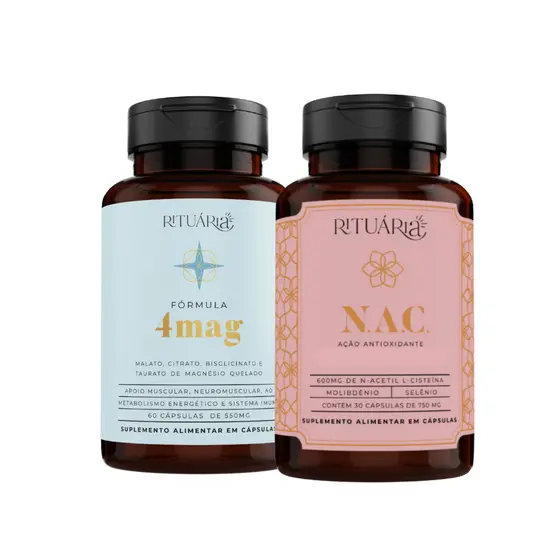 Kit Rituária Magnésio 4Mag + NAC Antioxidante